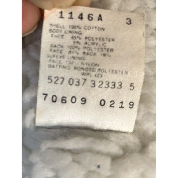 Vintage 80s Levi’s SHERPA Lined Acid Wash Denim Trucker Jacket Made In USA Large - Picture 9 of 12